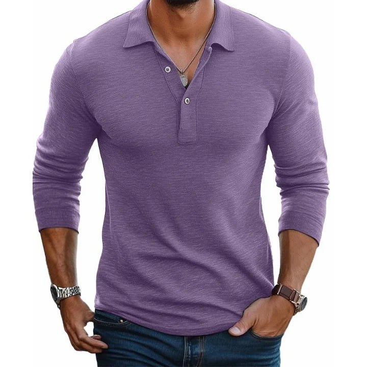 James | Long sleeve polo 100 percent cotton