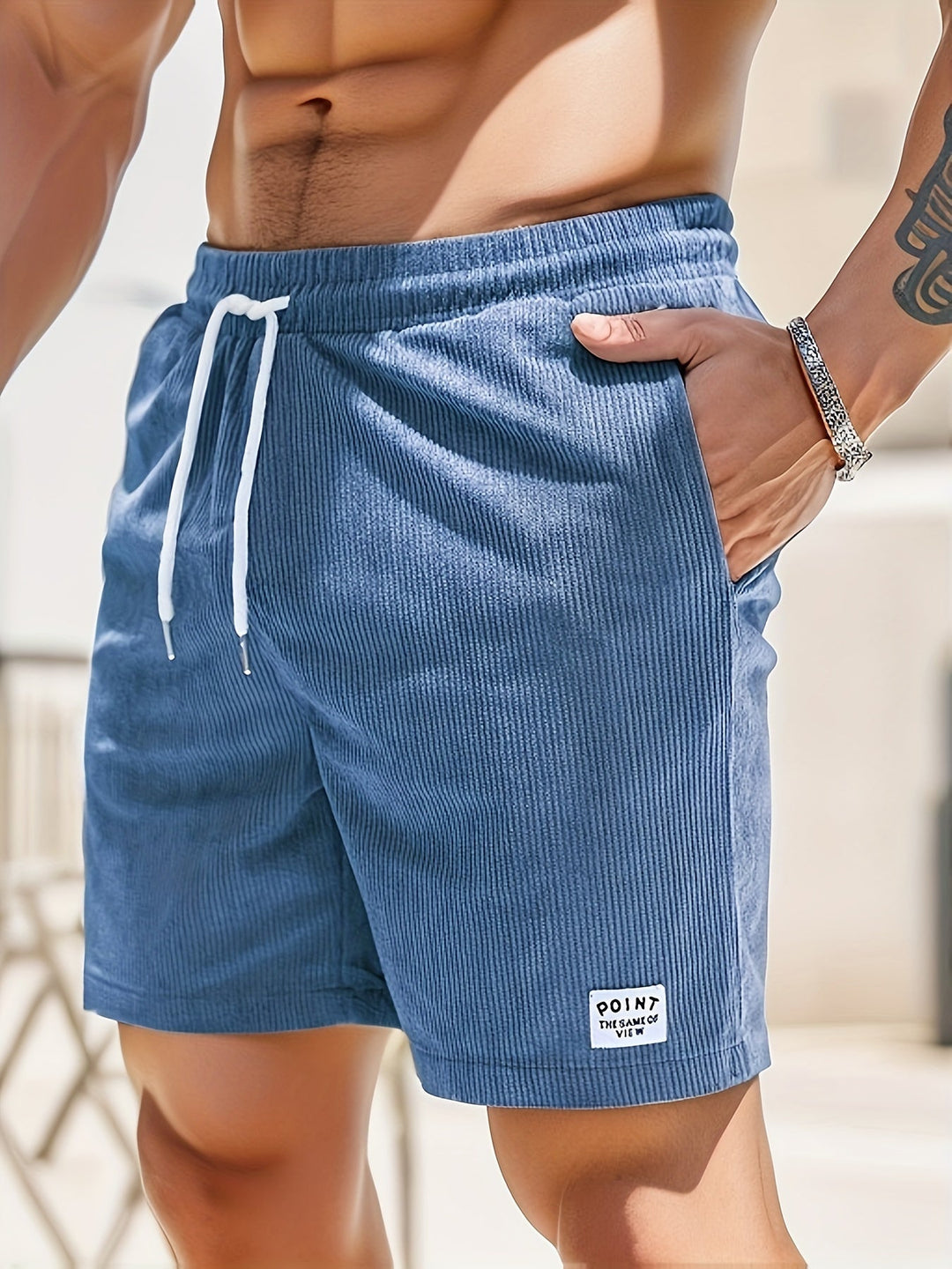 Comfortable Striped Men's Summer Shorts