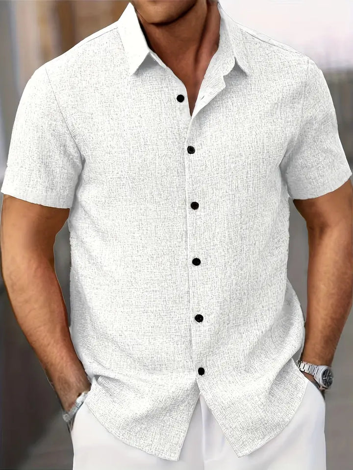 Michael Linen Short Sleeve Shirt for Men
