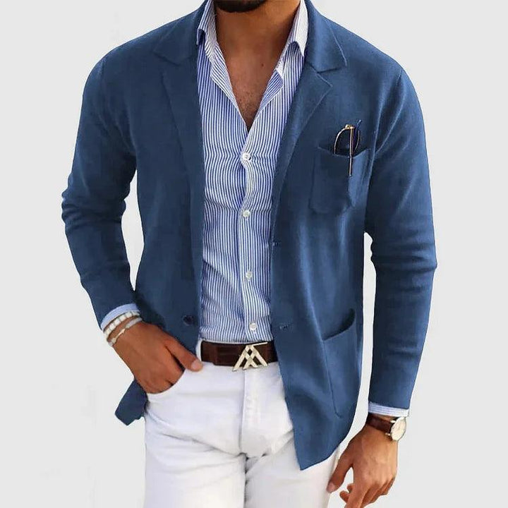 LEX | Elegant Men's Cardigan with Pockets and Lapel Collar