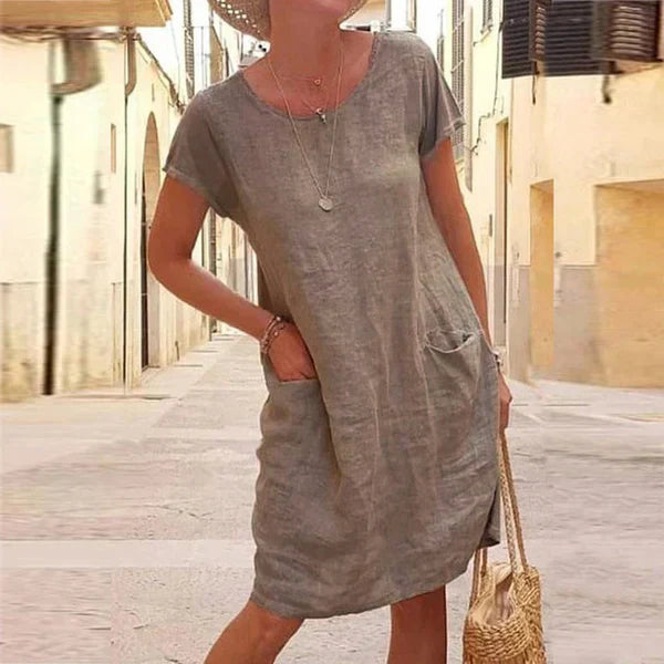 Relaxed Fit Dress with Pockets