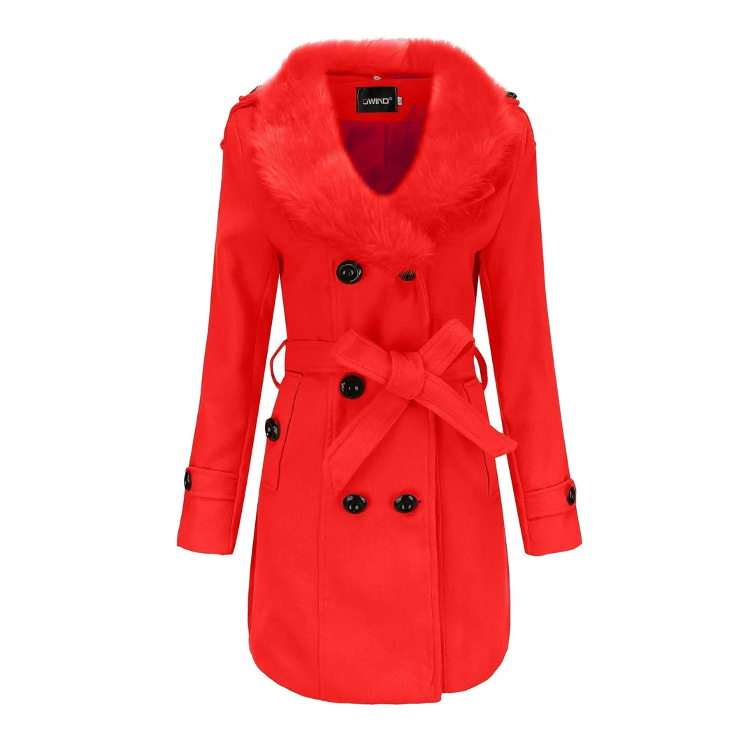 Vera | Velvet Warm Wool Wintercoat for Women