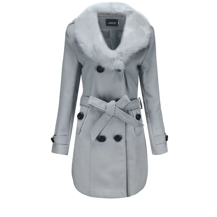 Vera | Velvet Warm Wool Wintercoat for Women