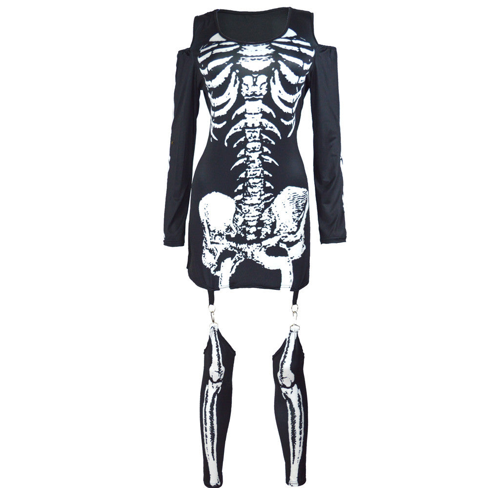 Skeleton Print Halloween Costume