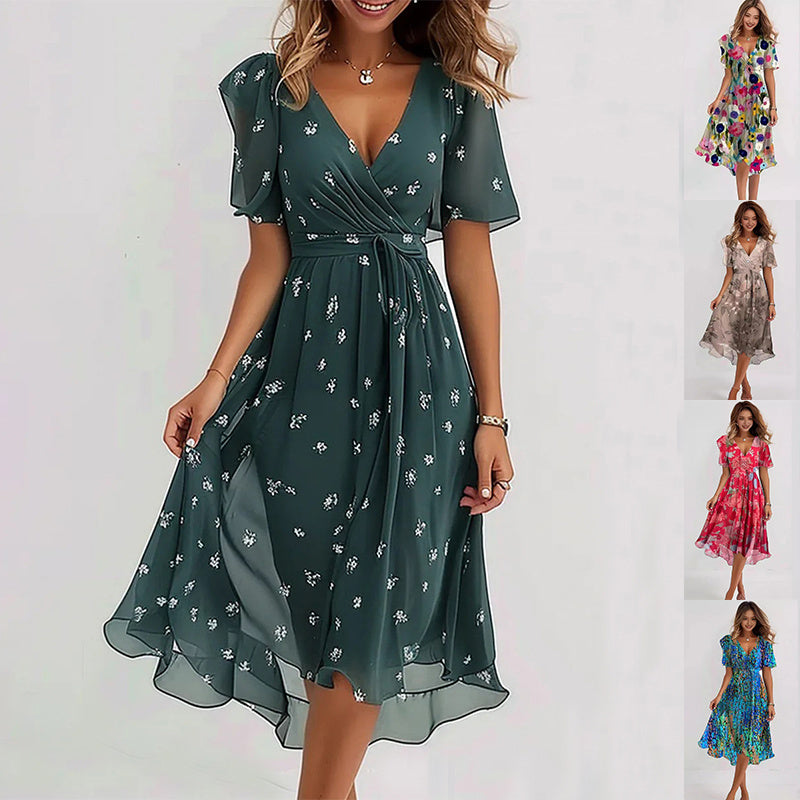 Elegant Floral Summer Dress for Women