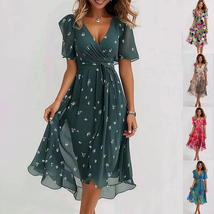 Elegant Floral Summer Dress for Women