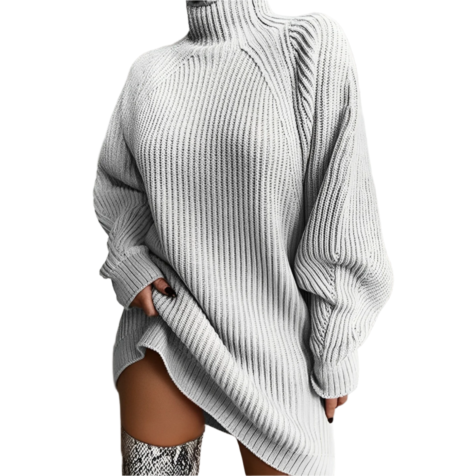 Skye | Oversized Women's Turtleneck Sweater for Winter