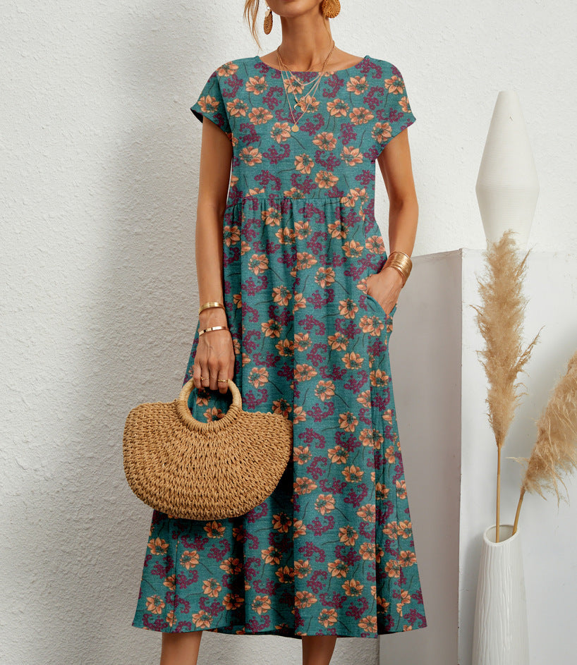 Frances | Chic Floral Midi Dress for Any Event
