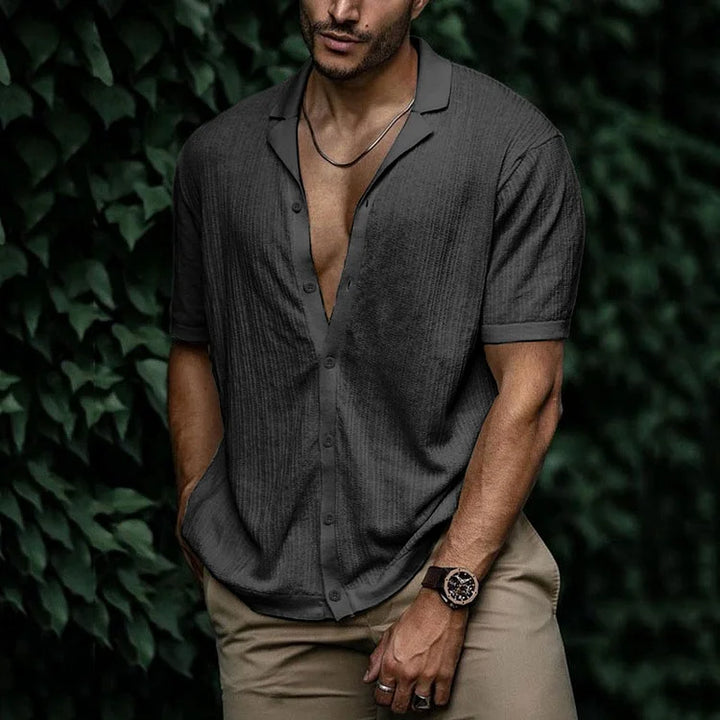 Men's Linen Summer Button-Up Shirt