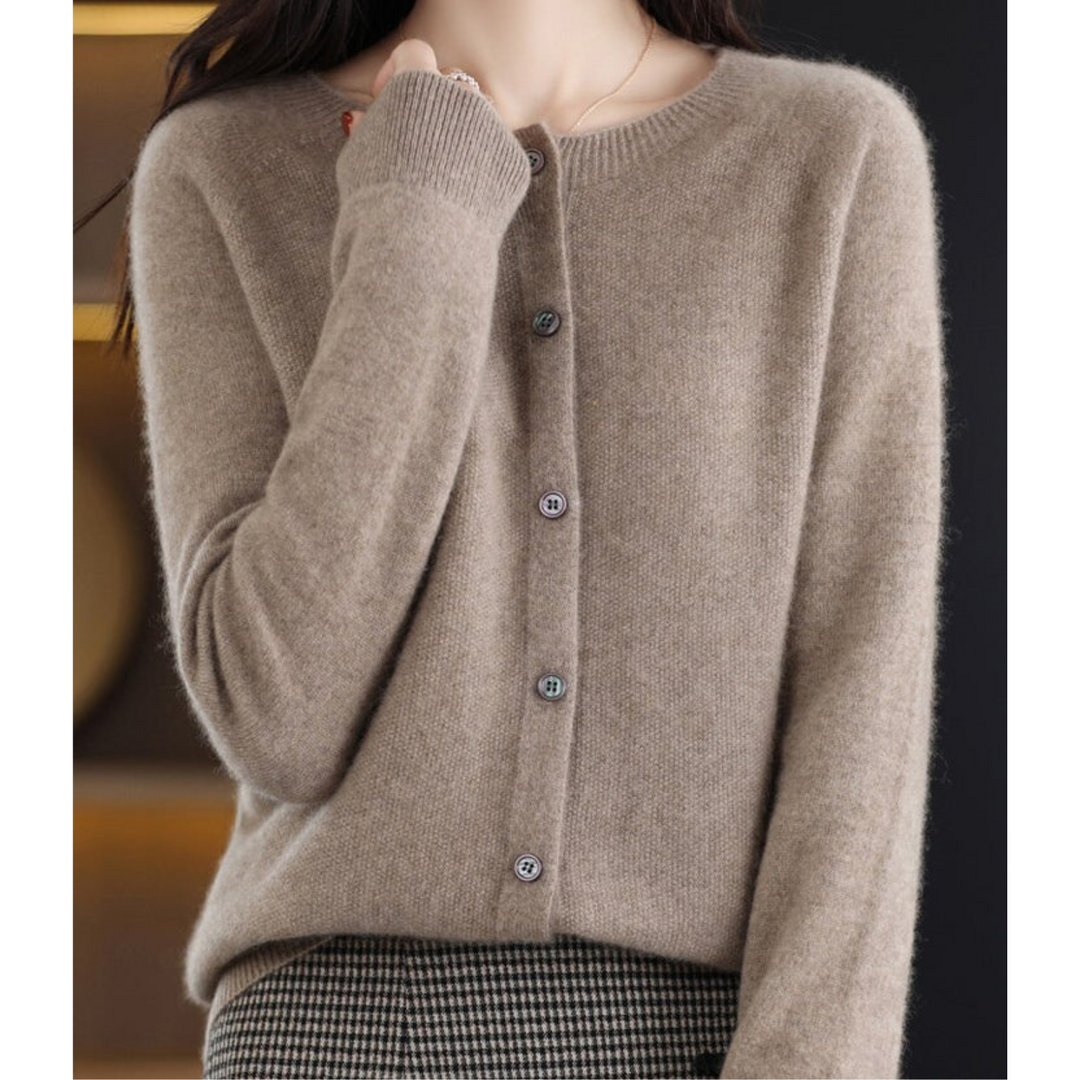 June | Women's Round Neck Cardigan Sweater