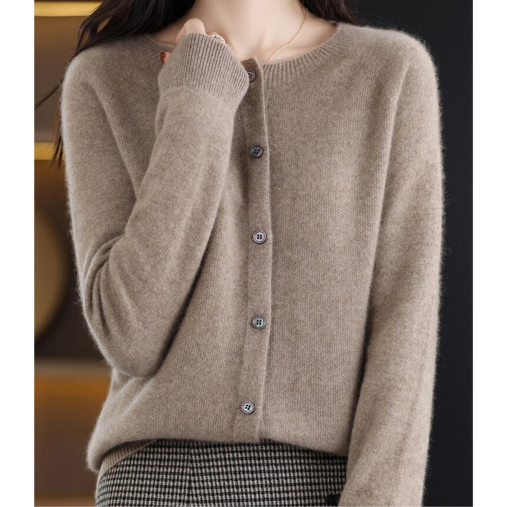 June | Women's Round Neck Cardigan Sweater