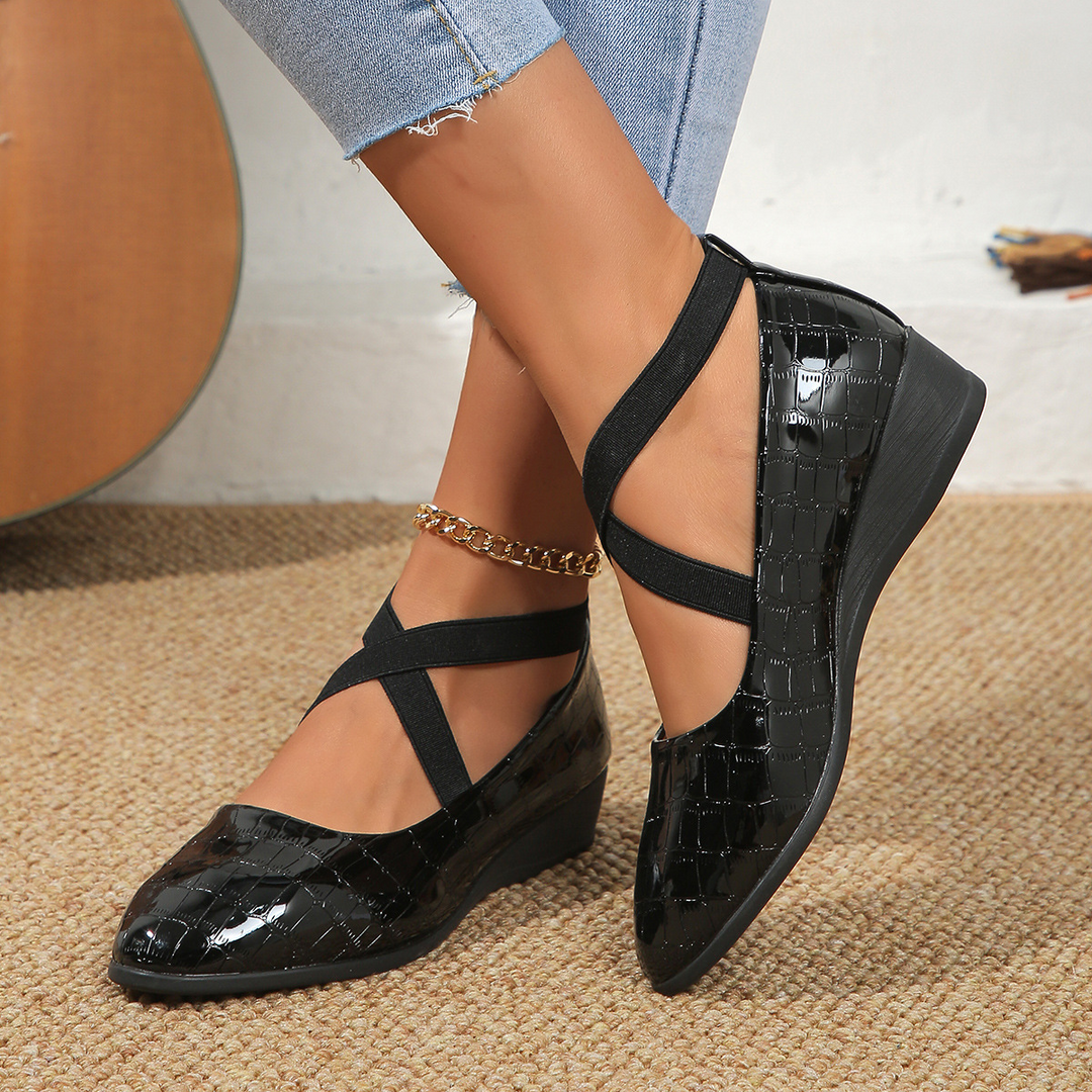 Melinda | Chic Elastic Band Wedge Sandals