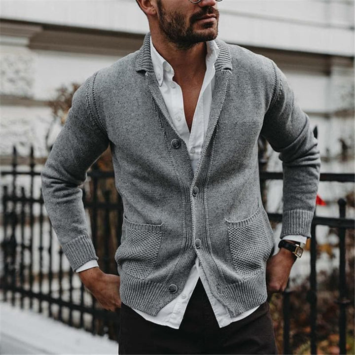 Leon | Men's Cardigan | Button Closure Knit with Shawl Collar - Stylish and Comfortable Fit