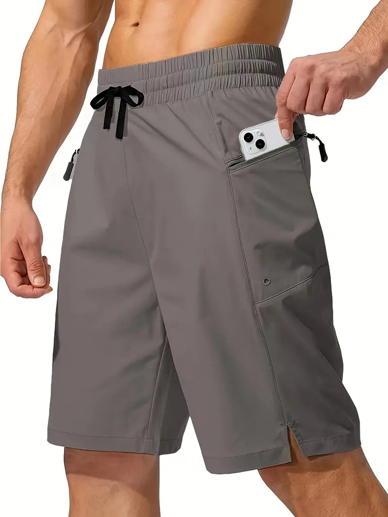 Max - Quick-Dry Beach Shorts for Men with Zipper Pockets and No Mesh Lining