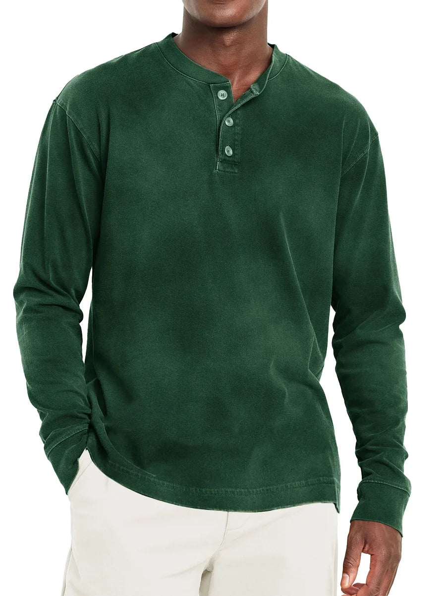 Classic Fit Shortsleeve Henley T Shirt for Men