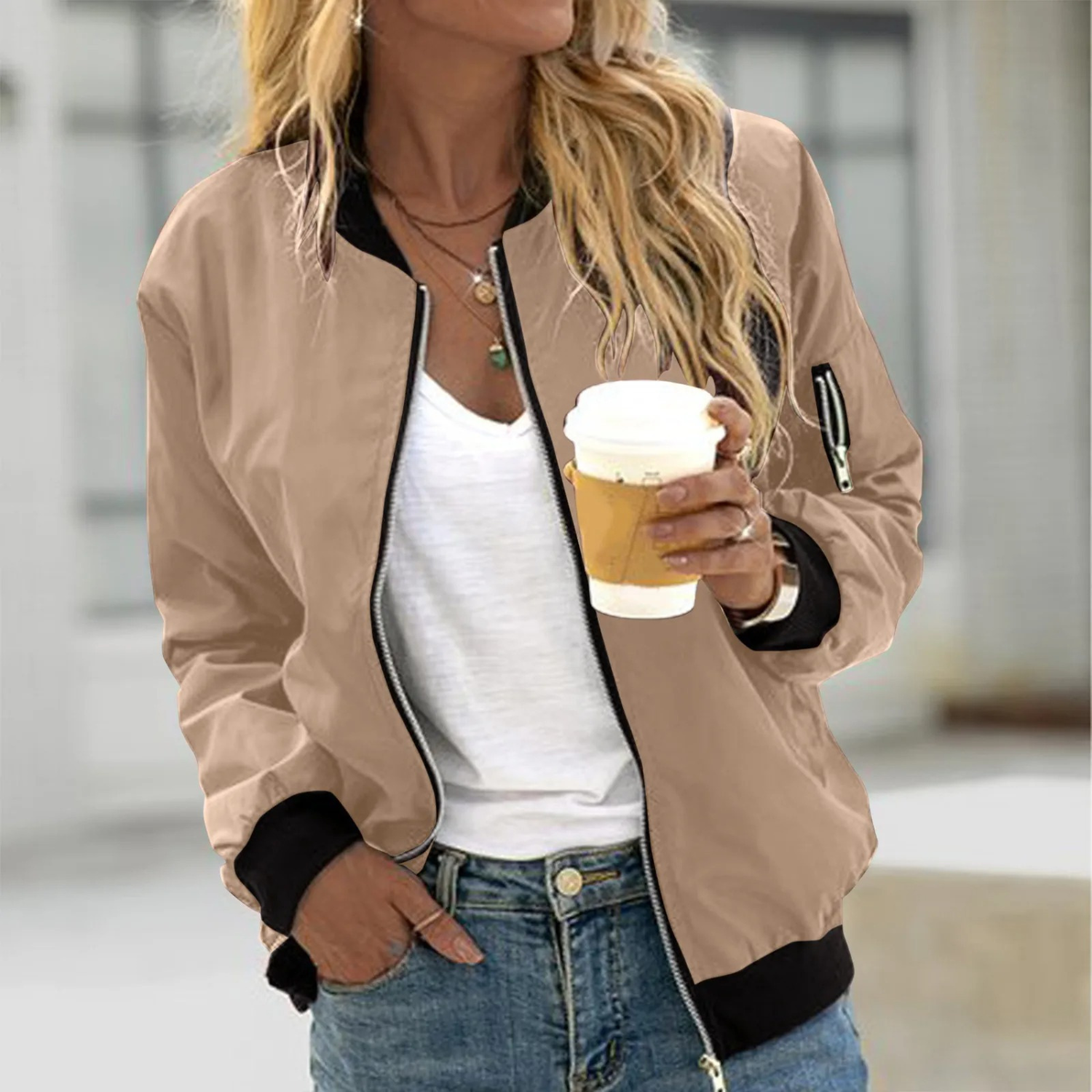 Chic Women's Bomber Jacket for Trendy Style