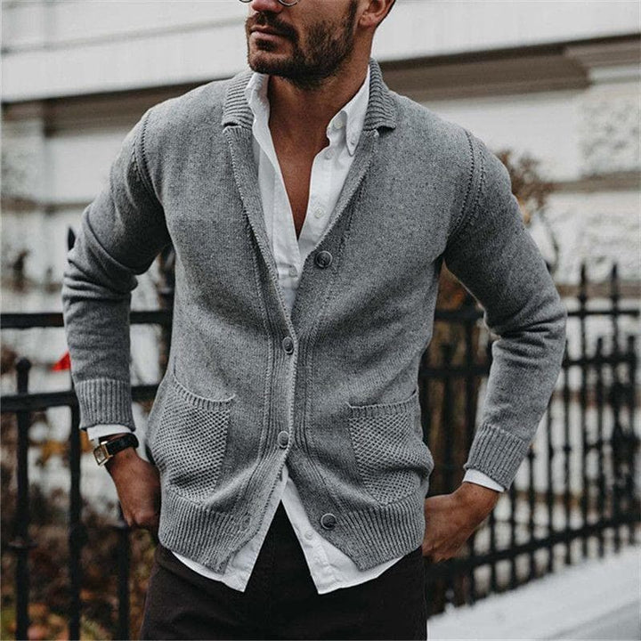 Leon | Men's Cardigan | Button Closure Knit with Shawl Collar - Stylish and Comfortable Fit