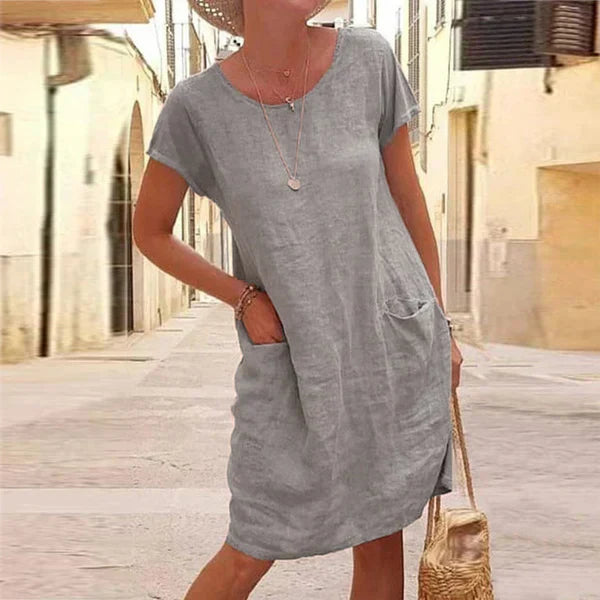 Relaxed Fit Dress with Pockets