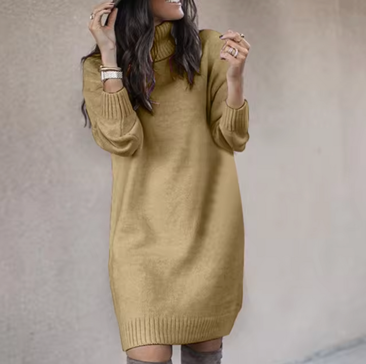 June | Winter Chic Turtleneck Sweater Dress