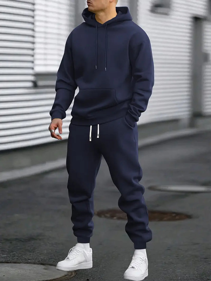 Men's Sports Suit Set - Sweatshirt and Jogger Pants for Outdoor Running and Jogging