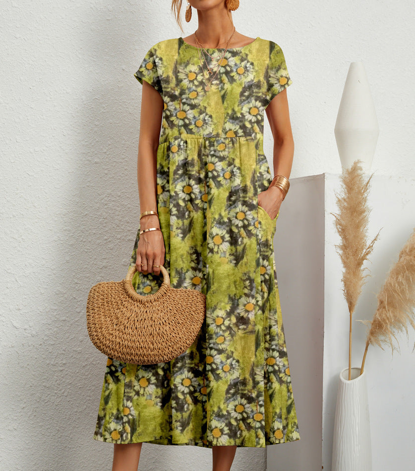 Frances | Chic Floral Midi Dress for Any Event