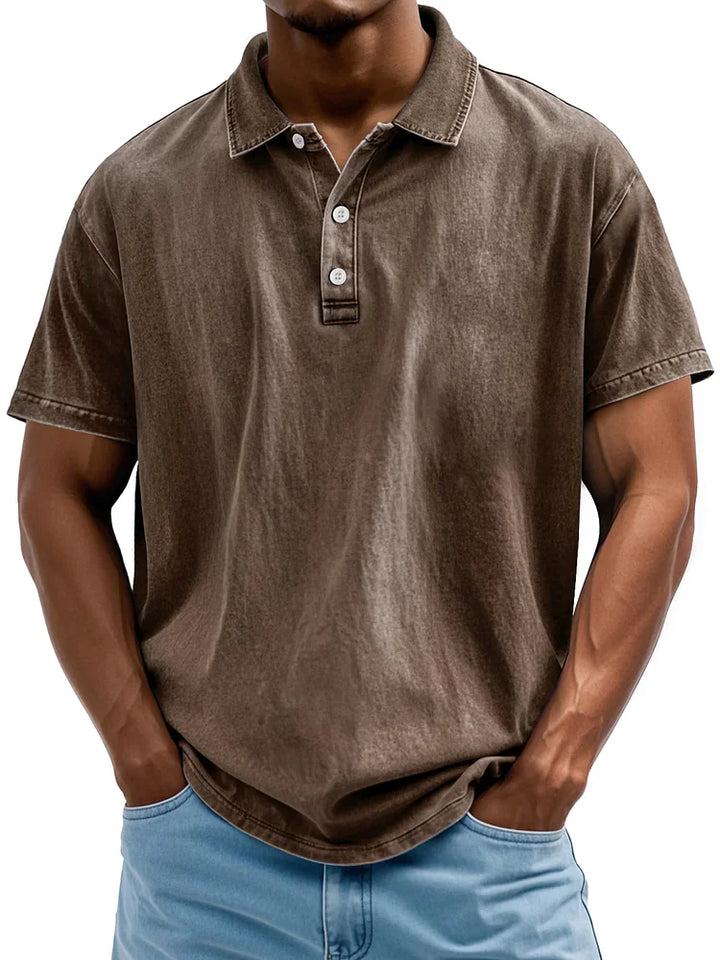Retro Cotton Polo Shirt