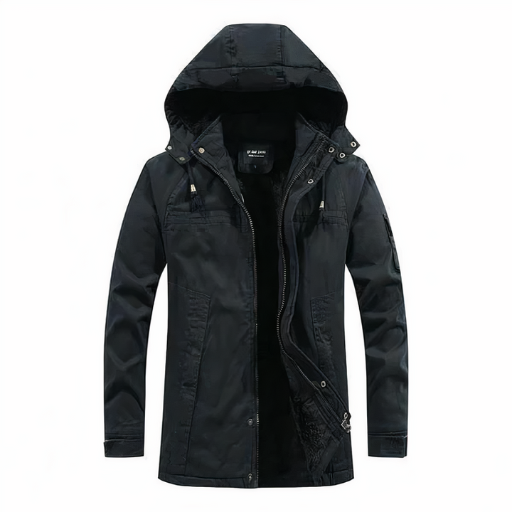 James | Elegant winter jacket with hood for men