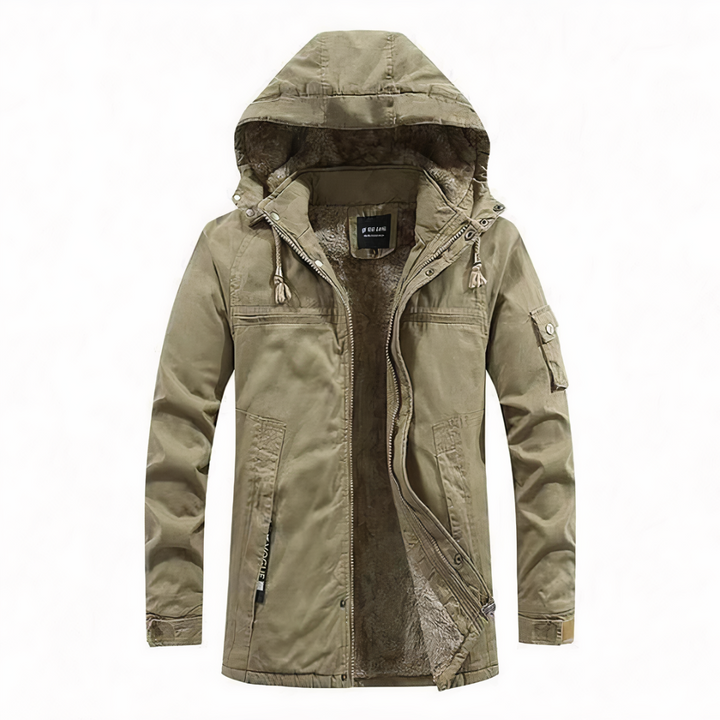 James | Elegant winter jacket with hood for men