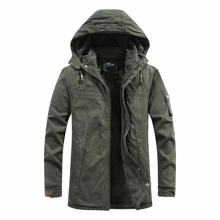 James | Elegant winter jacket with hood for men