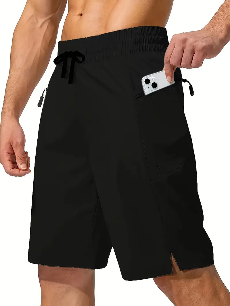 Max - Quick-Dry Beach Shorts for Men with Zipper Pockets and No Mesh Lining