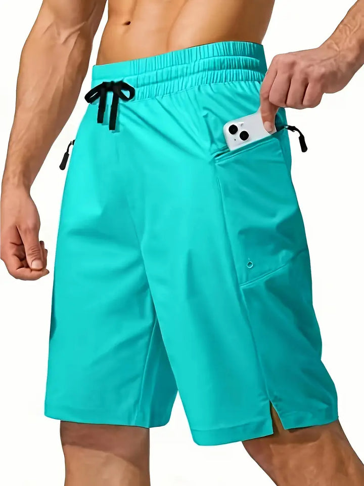 Max - Quick-Dry Beach Shorts for Men with Zipper Pockets and No Mesh Lining