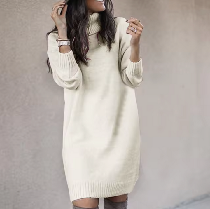June | Winter Chic Turtleneck Sweater Dress