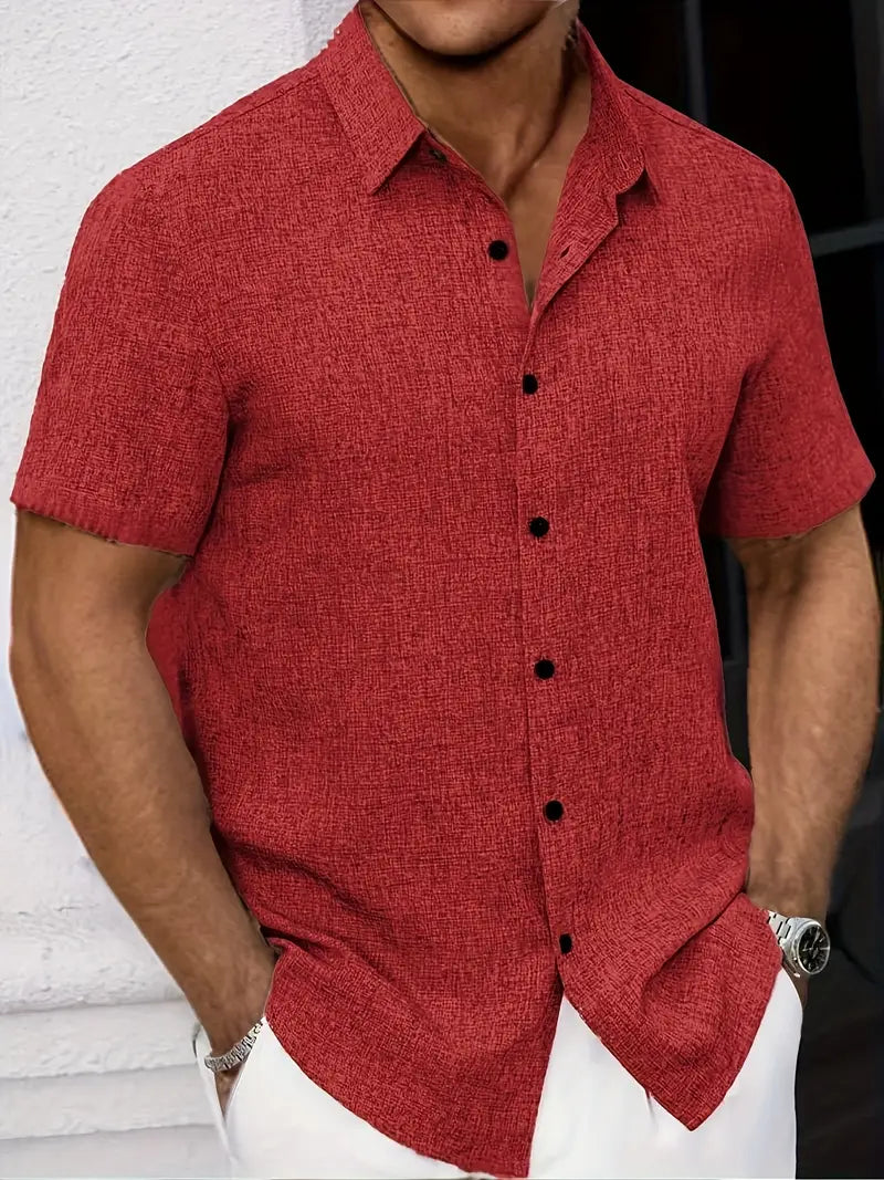 Michael Linen Short Sleeve Shirt for Men