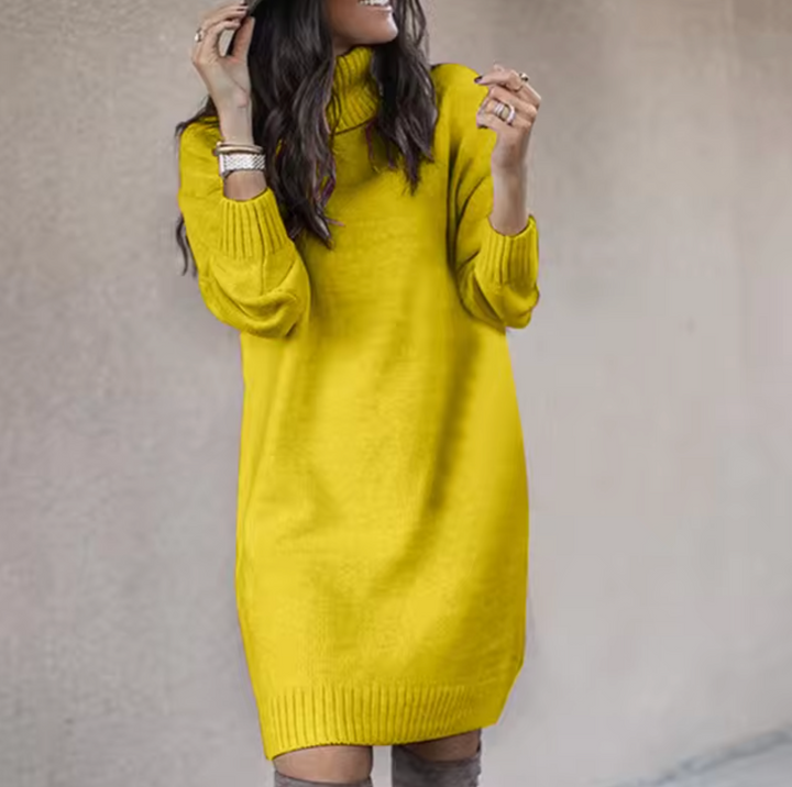 June | Winter Chic Turtleneck Sweater Dress