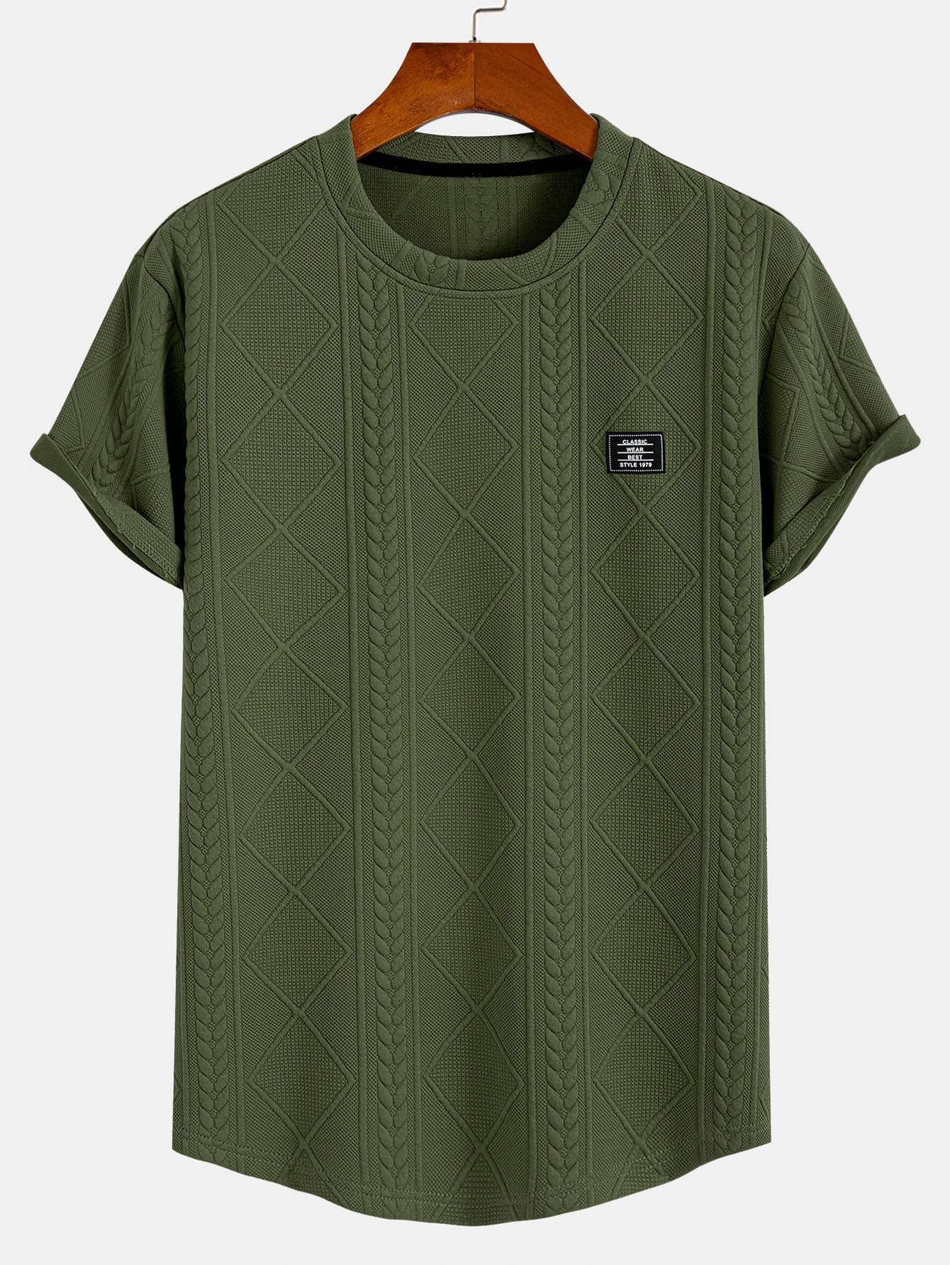 Soft Jacquard T-Shirt for Men with Style