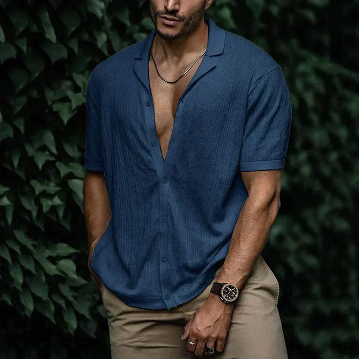 Men's Linen Summer Button-Up Shirt