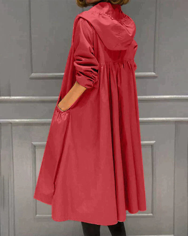 Emma | Women's Long Raincoat with Hood