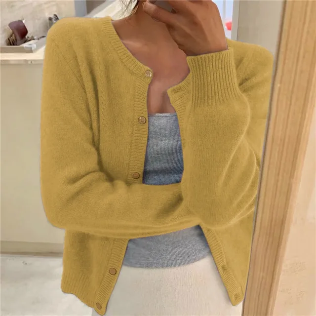Nina | Solid Color Knit Cardigan for Women