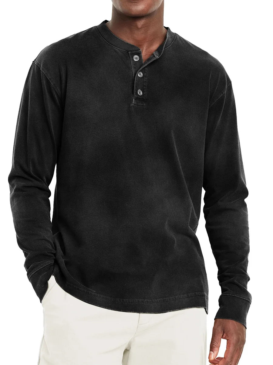 Classic Fit Shortsleeve Henley T Shirt for Men