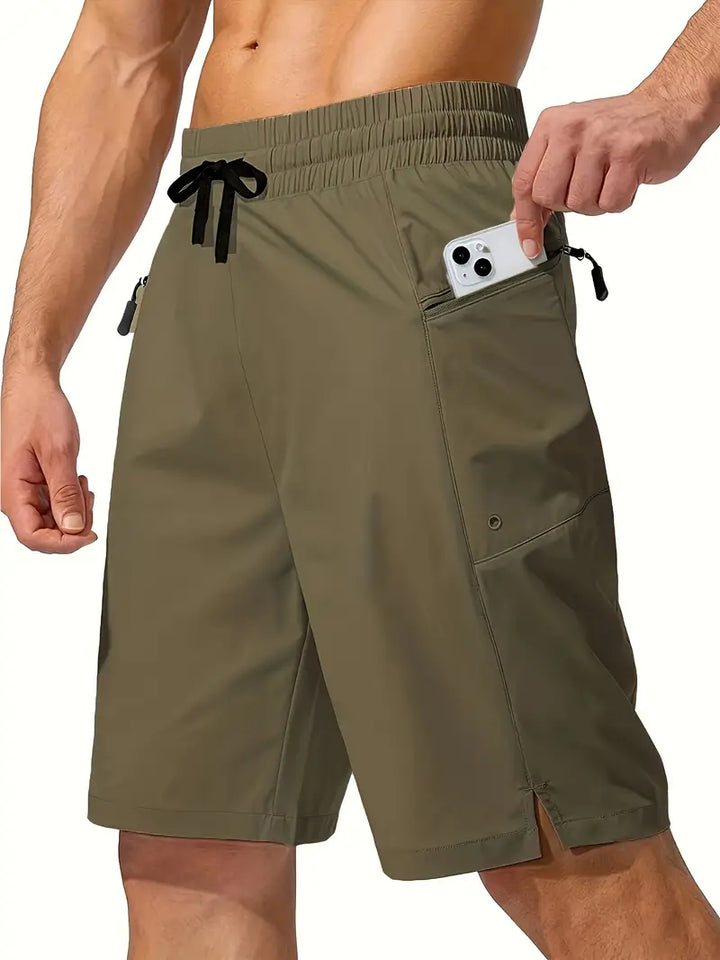 Max - Quick-Dry Beach Shorts for Men with Zipper Pockets and No Mesh Lining