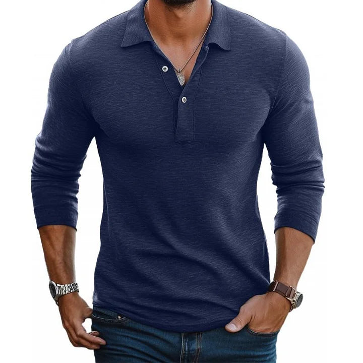 James | Long sleeve polo 100 percent cotton