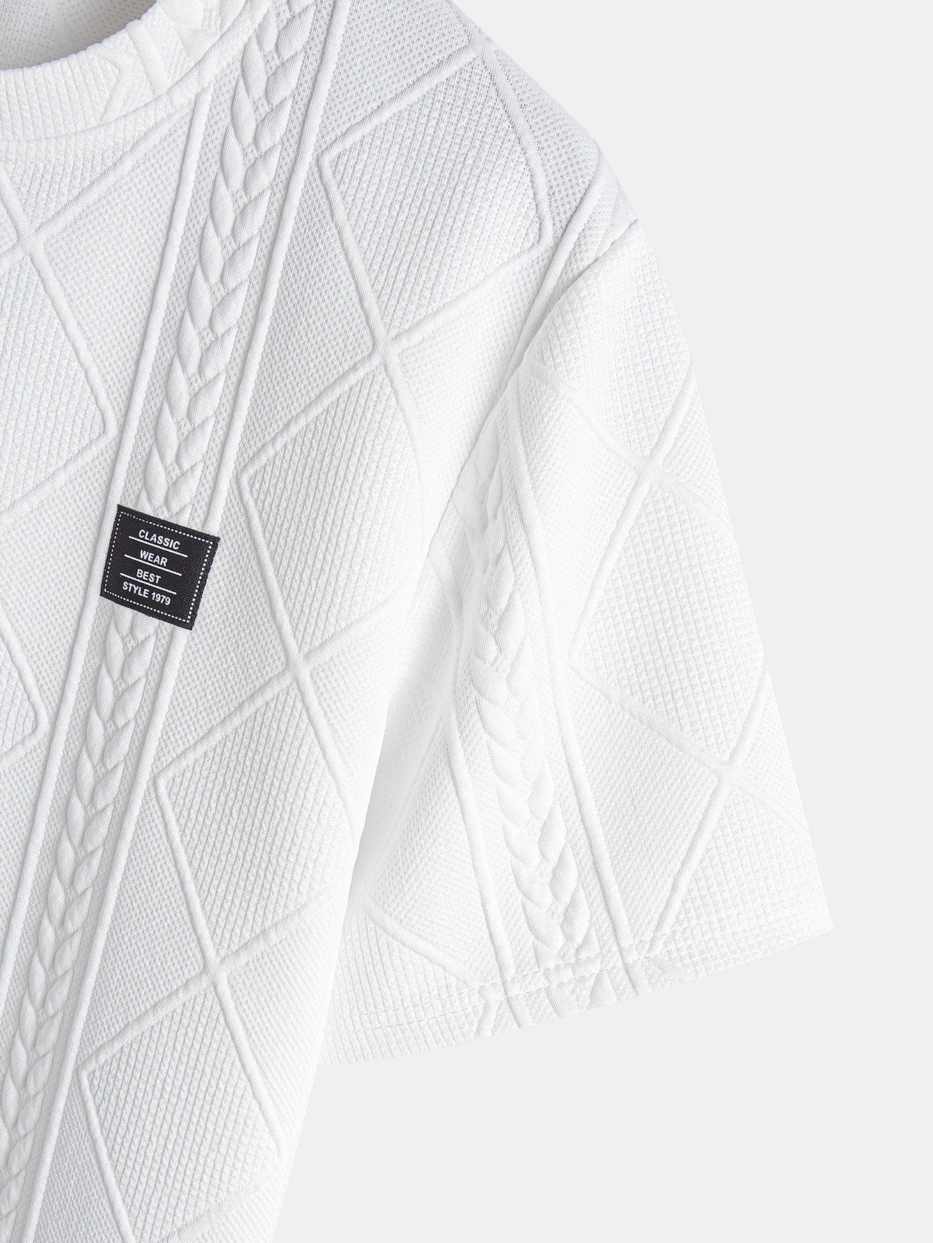 Soft Jacquard T-Shirt for Men with Style