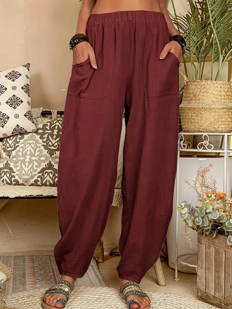 Relaxed Loose Fit Trousers for Women
