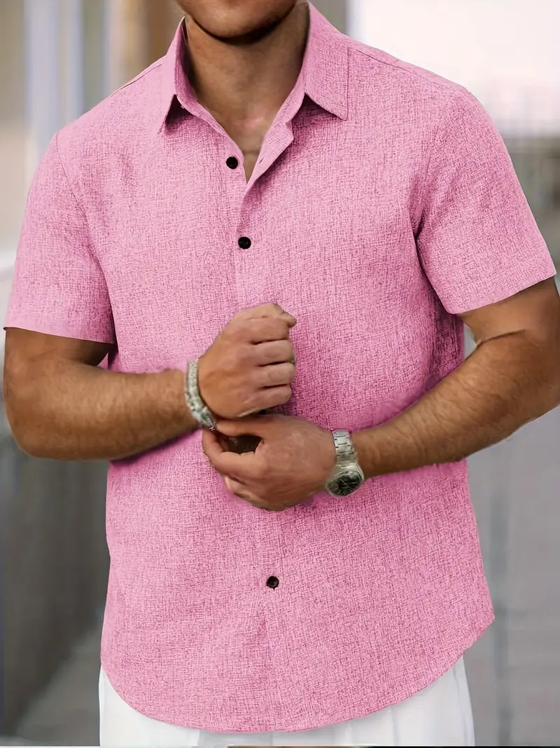 Michael Linen Short Sleeve Shirt for Men