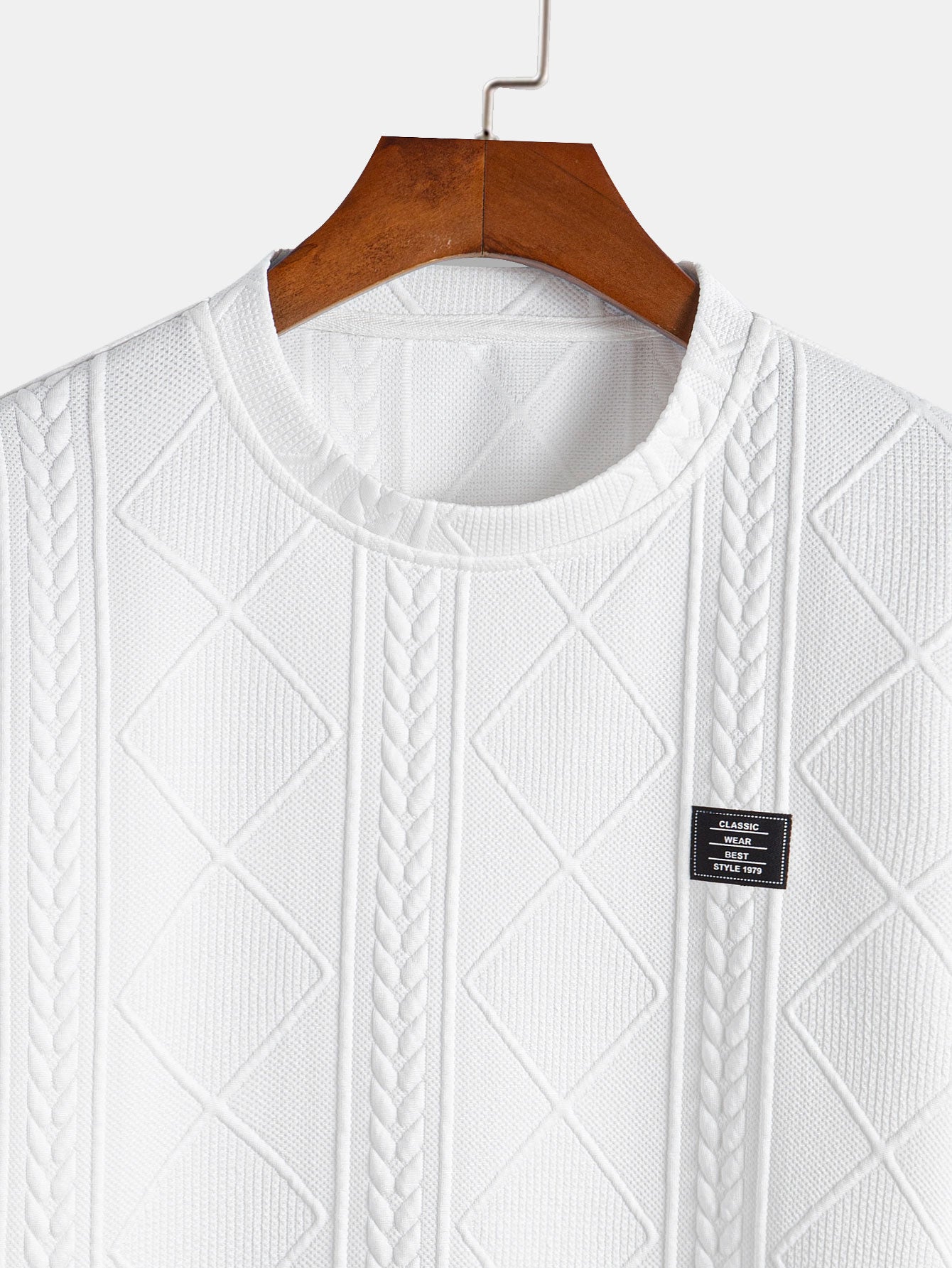 Soft Jacquard T-Shirt for Men with Style