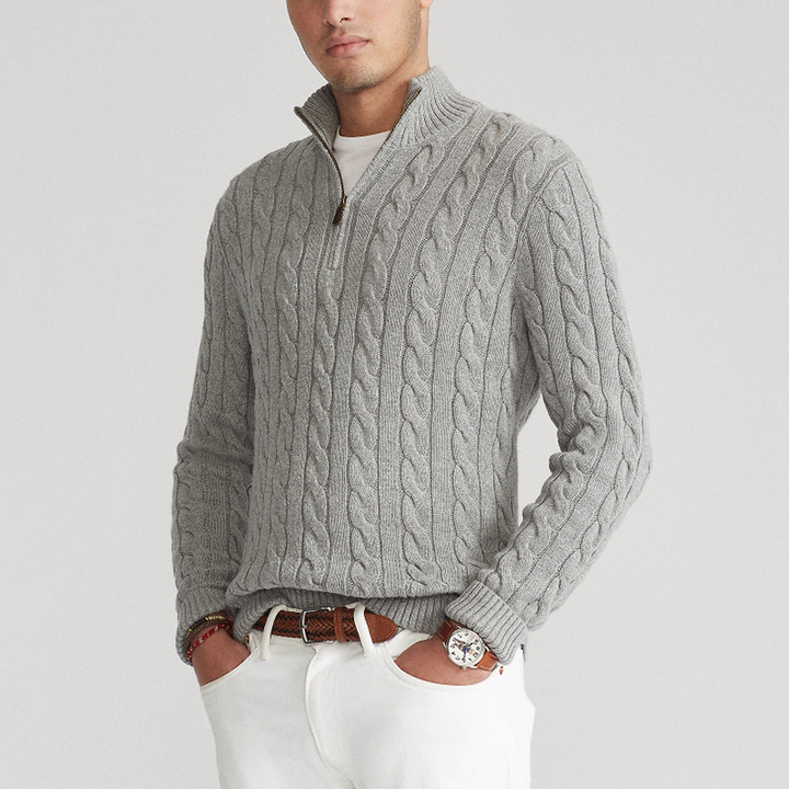 Luke | Old Money Half Zip Sweater for Men