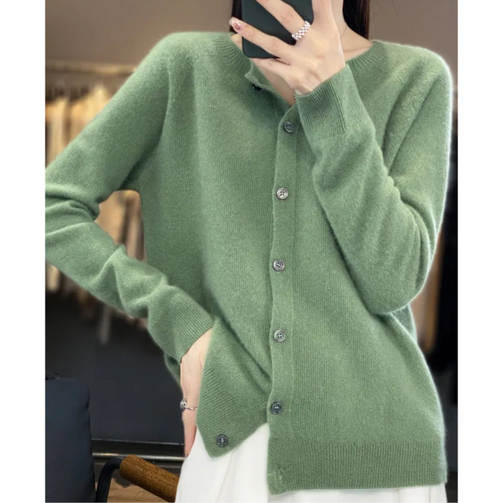 June | Women's Round Neck Cardigan Sweater