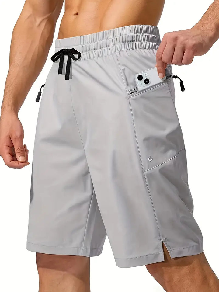 Max - Quick-Dry Beach Shorts for Men with Zipper Pockets and No Mesh Lining