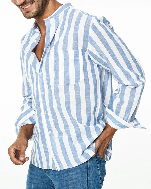 Oliver – Casual Striped Linen Men's Shirt