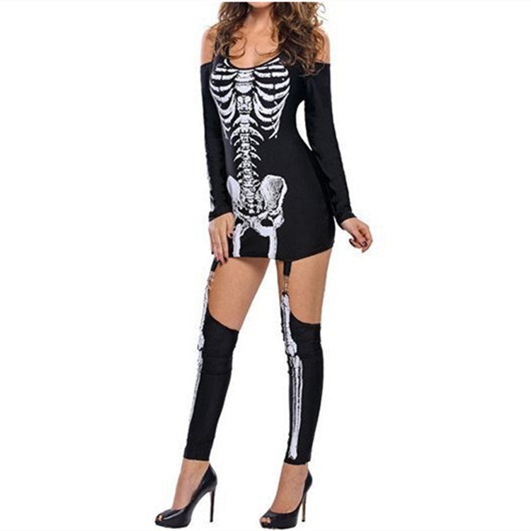 Skeleton Print Halloween Costume